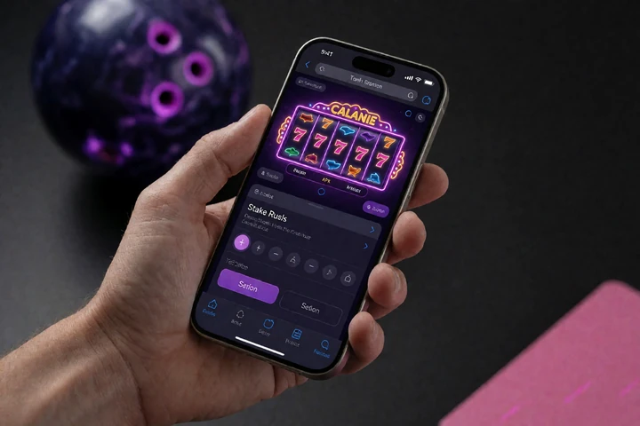 DudeSpin Online Slot im mobilen Browser mit ge&ouml;ffneten Spielregeln und sichtbarer Einsatzsteuerung